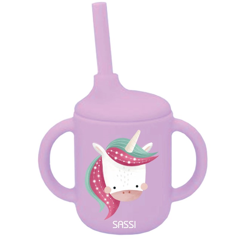 Sassi junior - Gobelet en silicone sparkly la licorne
