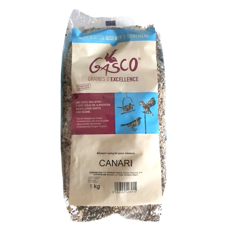 Gasco - Graines pour canari 1 kg oiseaux