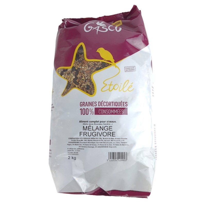 Gasco - Graine mélange frugivore 2 kg pour oise