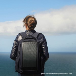Sac à dos avec panneau solaire puissant