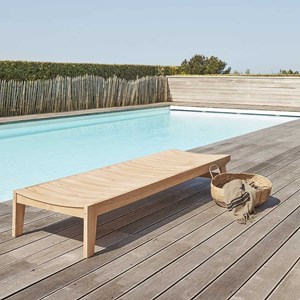 Bain de soleil en teck massif