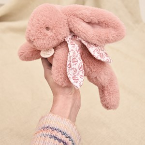 Peluche lapin rose poudré 25 cm