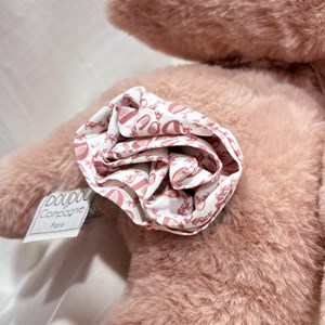 Peluche lapin rose poudré 25 cm