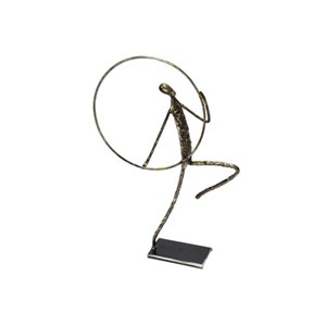 Statuette métal homme cerceau - histoire