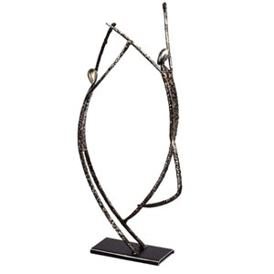 Statuette métal duo figure - histoire de