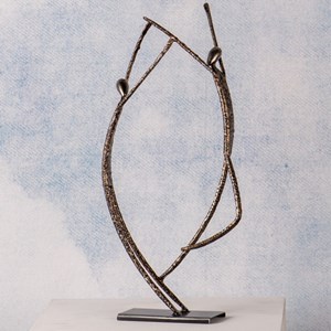 Statuette métal duo figure - histoire de