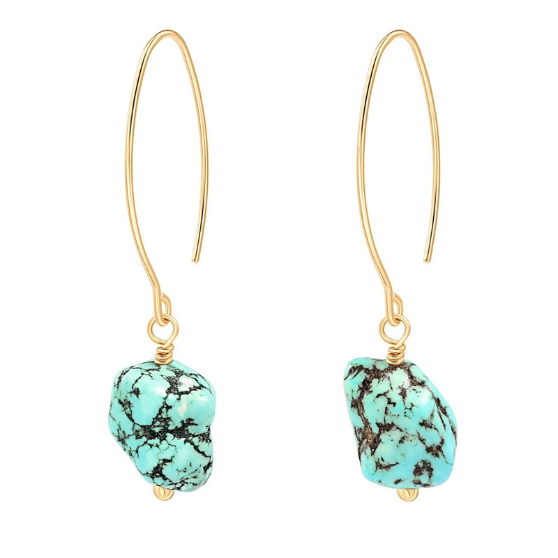 Lila in the sky - Boucles d’oreilles turquoise