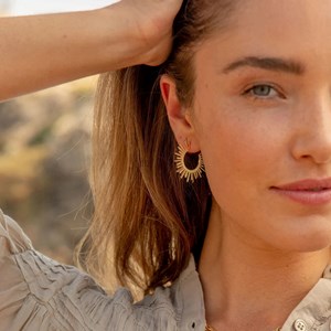 Boucles d’oreilles créoles soleil