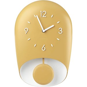Horloge avec pendule jaune guzzini
