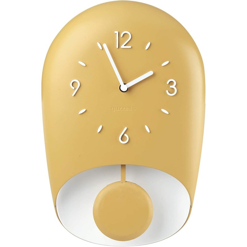 Horloge avec pendule jaune guzzini