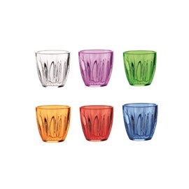 Lot de 6 verres multicolores guzzini