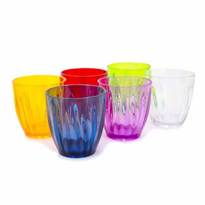 Lot de 6 verres multicolores guzzini