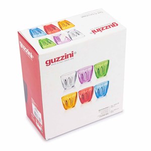 Lot de 6 verres multicolores guzzini