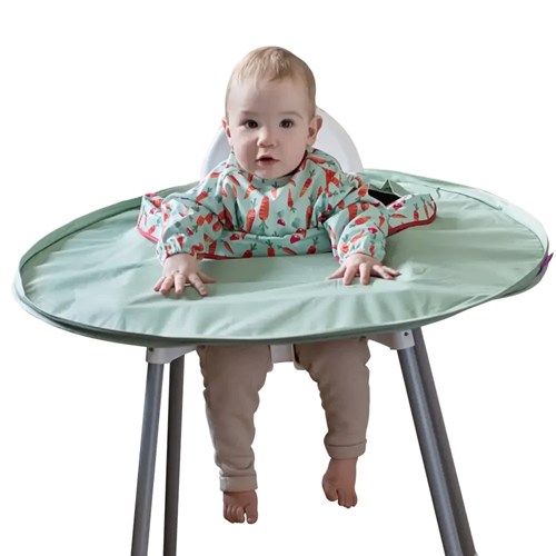 TIDY TOT - Kit bavoir et plateau vert sauge