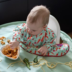 Kit bavoir et plateau vert sauge