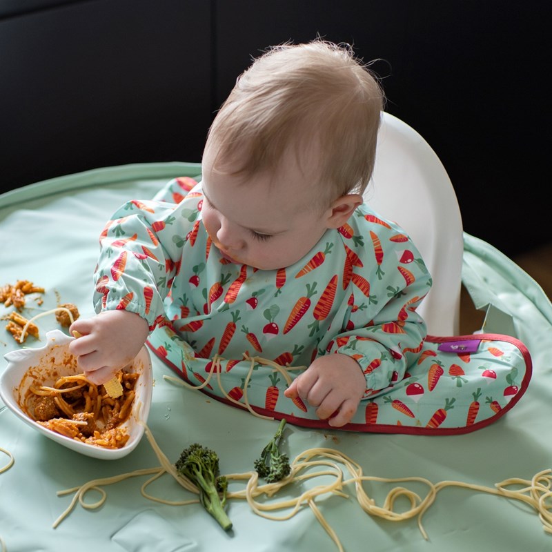 Kit bavoir et plateau vert sauge (TIDY TOT) - Image 1