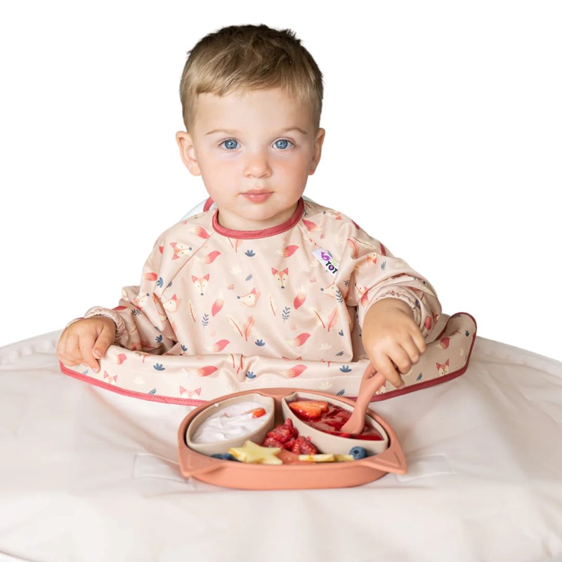 Kit bavoir et plateau sable (TIDY TOT) - Image 1