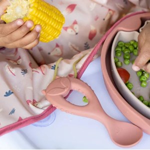 Cuillères bébé en silicone - set de deux