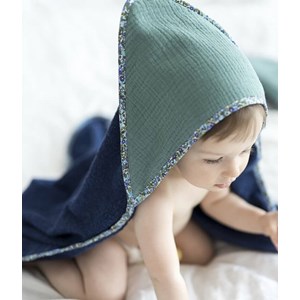 Cape de bain vert eucalyptus