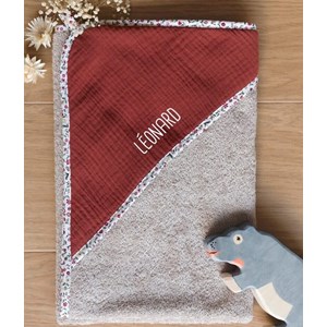 Cape de bain couleur lin