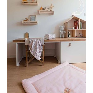 Couverture fleuri rose