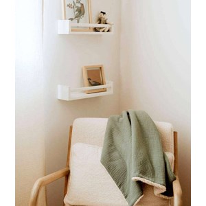 Couverture moumoute vert sauge