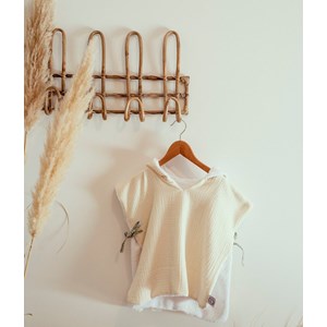 Poncho de bain écru