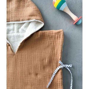 Poncho de bain camel