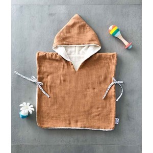 Poncho de bain camel