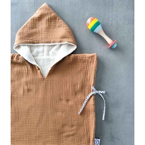 Poncho de bain camel