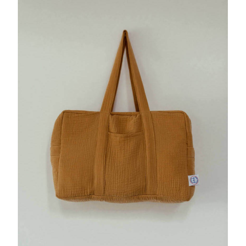 Sac à langer double gaze camel (Manufacture des bébés français) - Image 2
