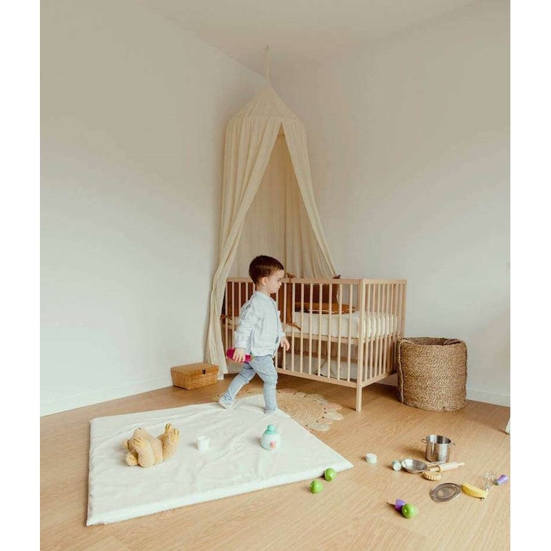 Manufacture des bébés français - Tapis de motricité carré écru