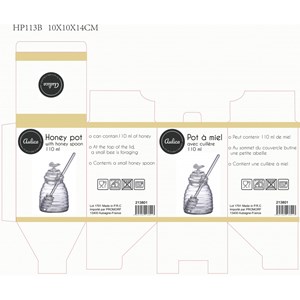 Mini pot à miel avec cuillère 110 ml