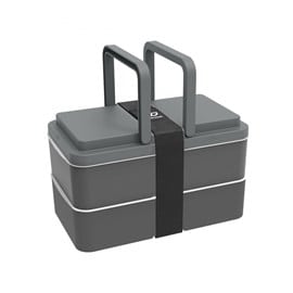 Lunchbox avec poignées - gris