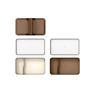 Lunchbox avec poignées - marron