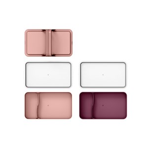 Lunchbox avec poignées - rose