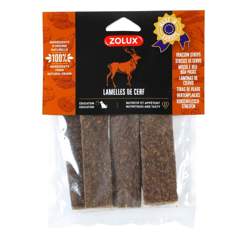Zolux - Friandises 5 lamelles de cerf 100 g pou