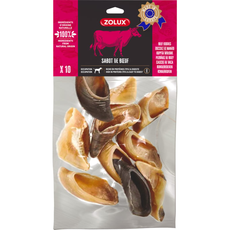Zolux - Sabots de boeuf 10 pièces friandise pou