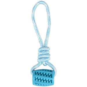 Jouet tuyau + corde à tirer bleu 26 cm.