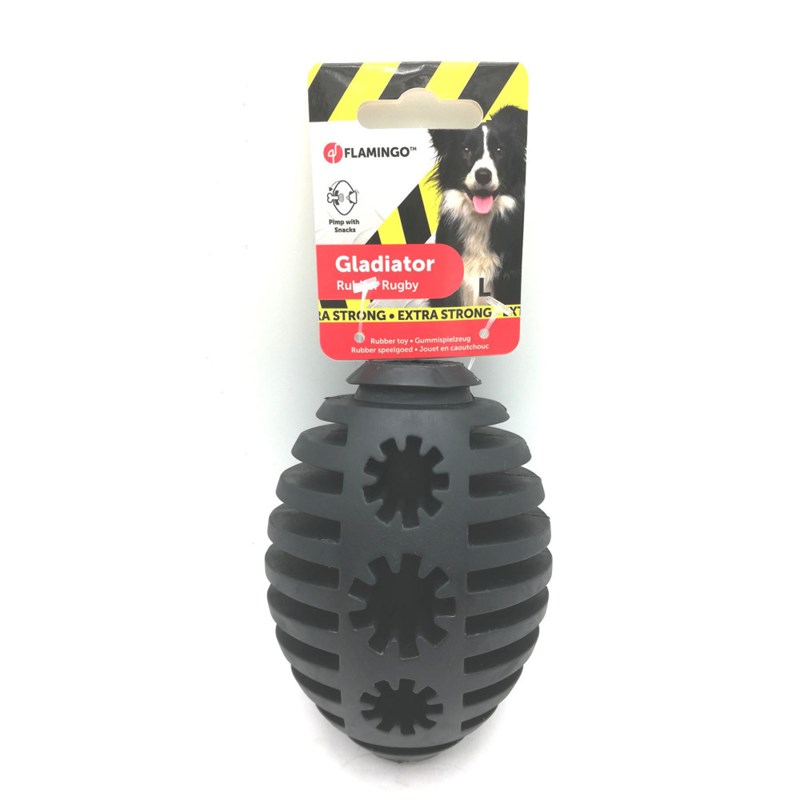 Flamingo - Jouet pour chien gladiator rugby l noir