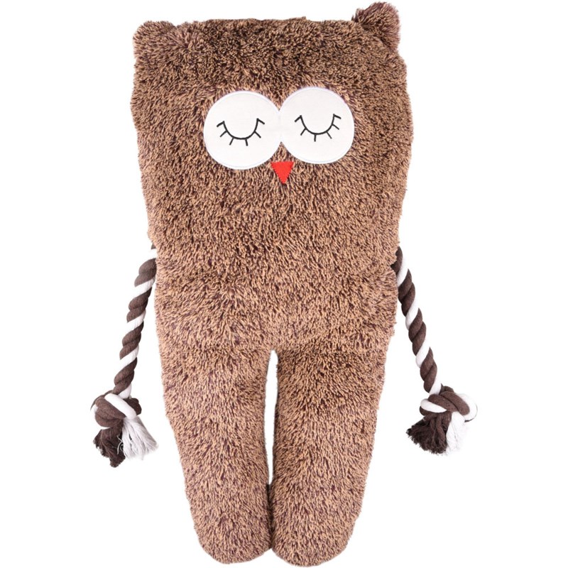 Flamingo - Peluche xl hibou bonny brun longueur 65