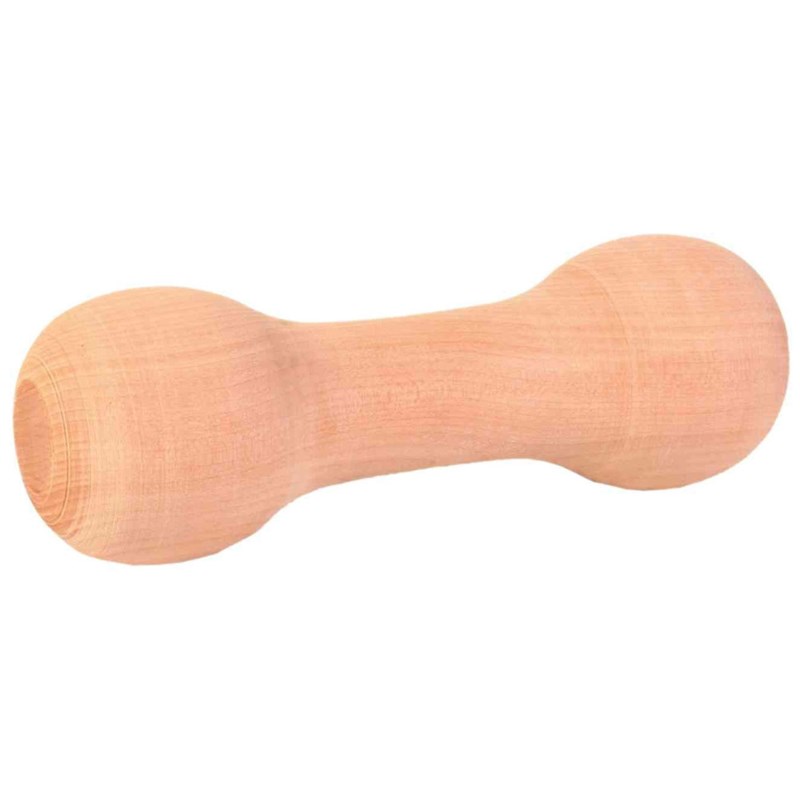 Trixie - Haltère de traction en bois ronde 125 g