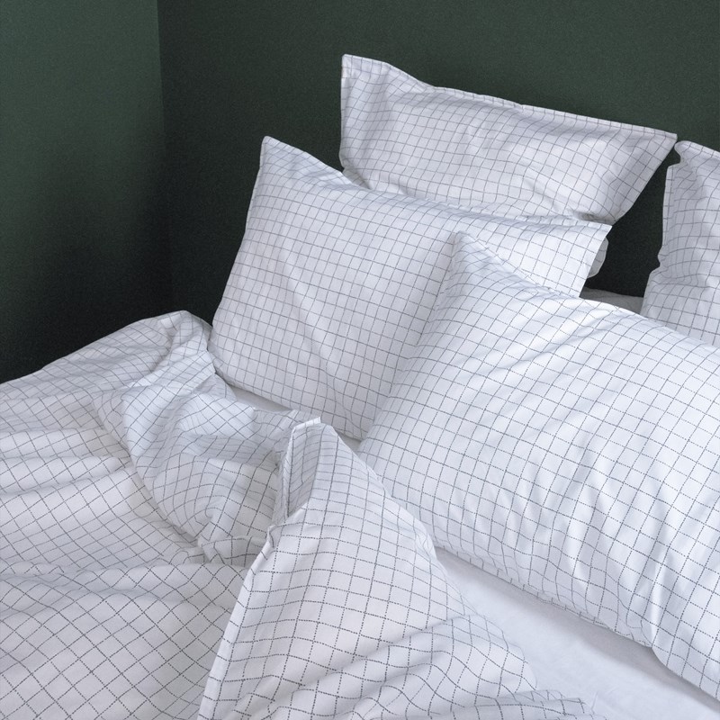 Les Pensionnaires - Housse de couette coton carreaux 260x240