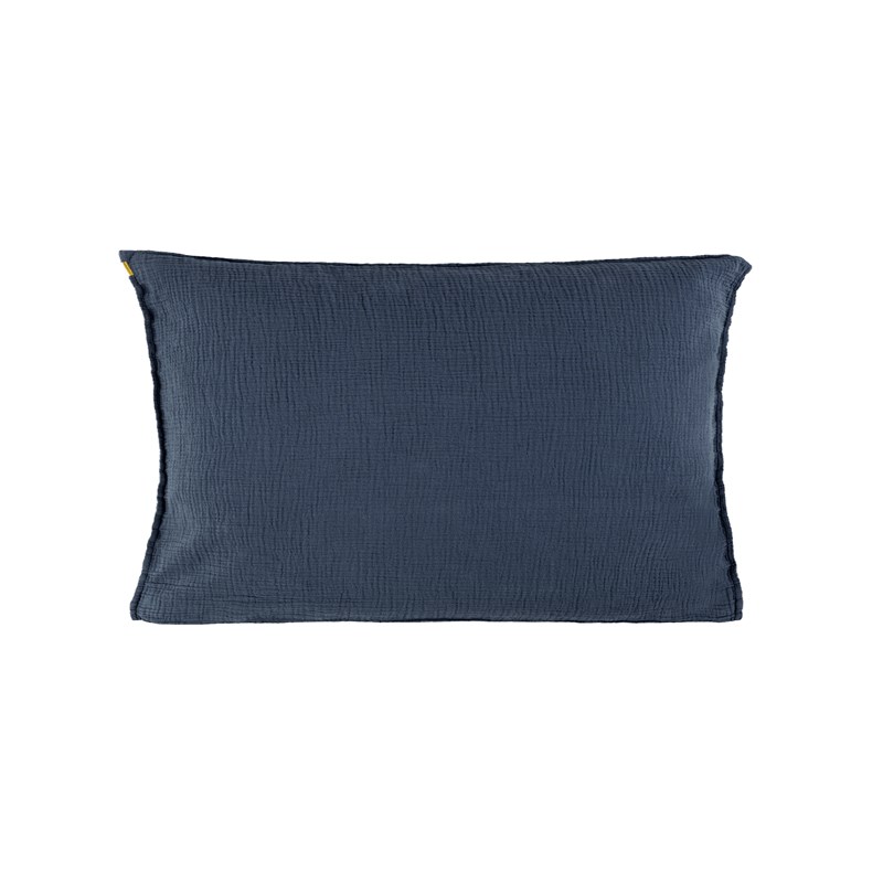 Les Pensionnaires - Taie d'oreiller gaze de coton bleu 50x70