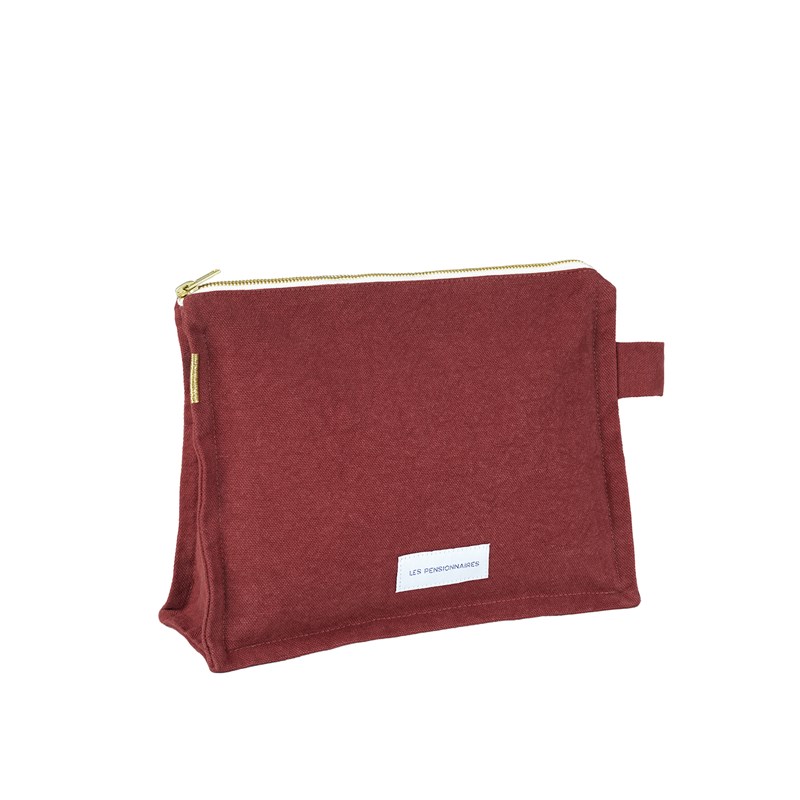Les Pensionnaires - Trousse de toilette coton bio rouille