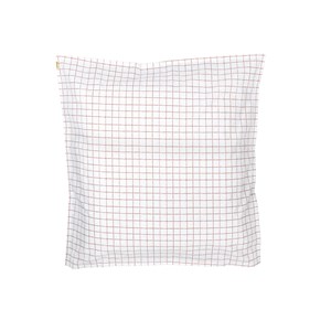 Taie d'oreiller coton bio carreaux 65x65