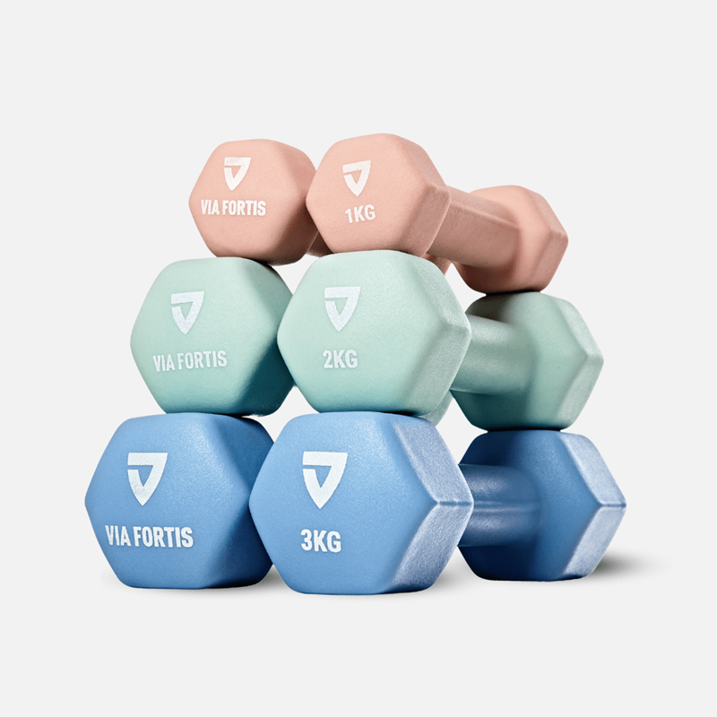 Via Fortis - Pack de 6 haltères pro ( 12kg au total )