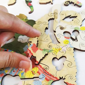 Paulette et sacha puzzle bois lama  ani