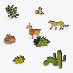 Paulette et sacha puzzle bois lama  ani