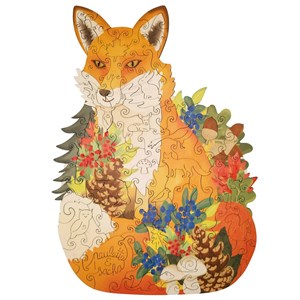 Paulette et sacha puzzle en bois renard